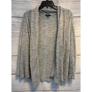 Zealous Light Grey Open-Front Knit Cardigan Size LP